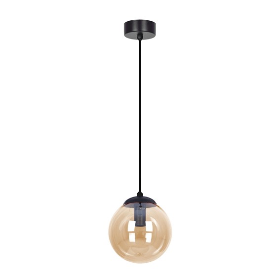 Lampa Wisząca DELTA K-5160 Czarny/Bursztynowy