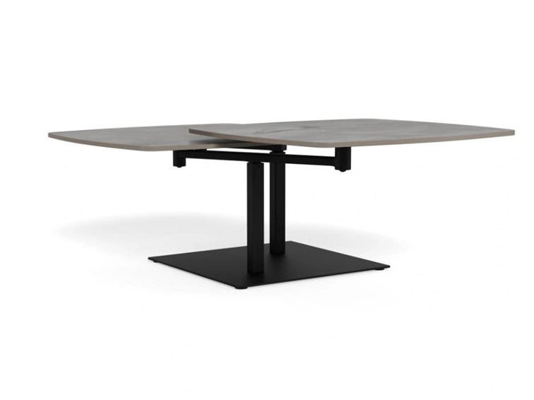 Stół CARBALLO 122x70 Szary/Czarny
