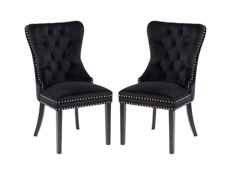 Zestaw 2x Krzesło K9-FX Velvet Czarny