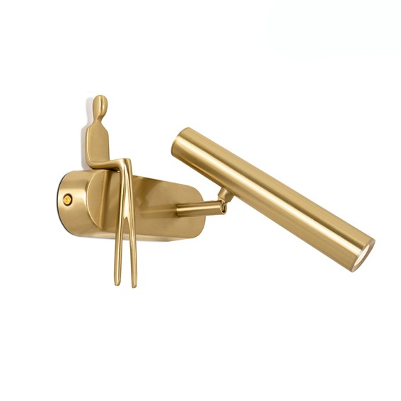 Lampa Ścienna BOY TUBE R Złoty