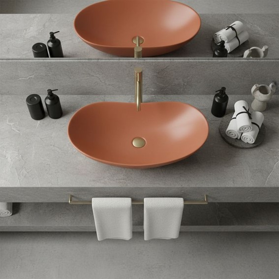 Umywalka Nablatowa ROYAL Pomarańczowy