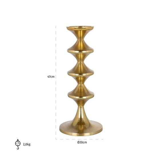 Świecznik AYDEN L Złoty
