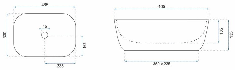 Umywalka Nablatowa BELINDA BRUSH Złoty/Czarny