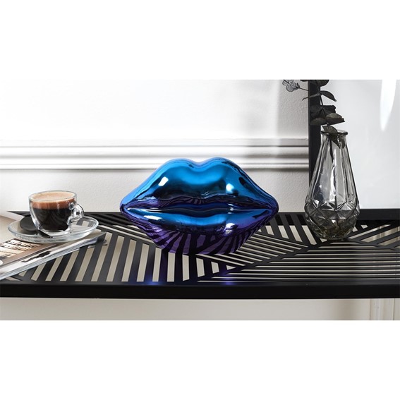 Dekoracja Figurka USTA Opalizujące Niebieski