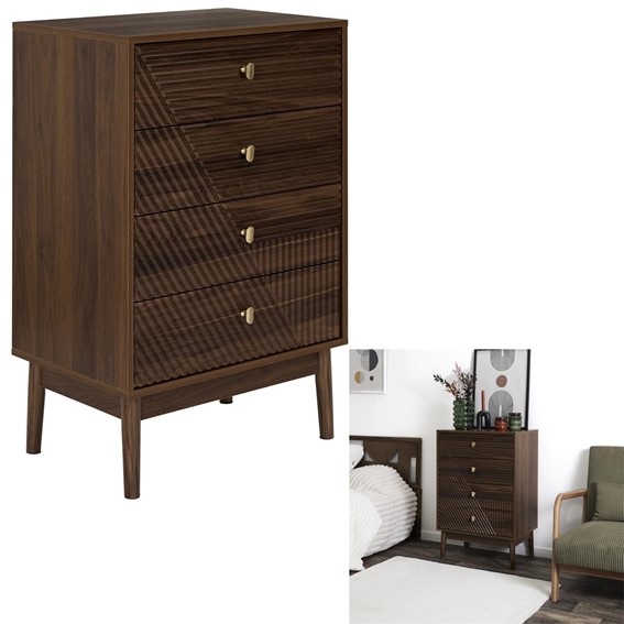 Komoda z 4 szufladami TIFFANY Orzech