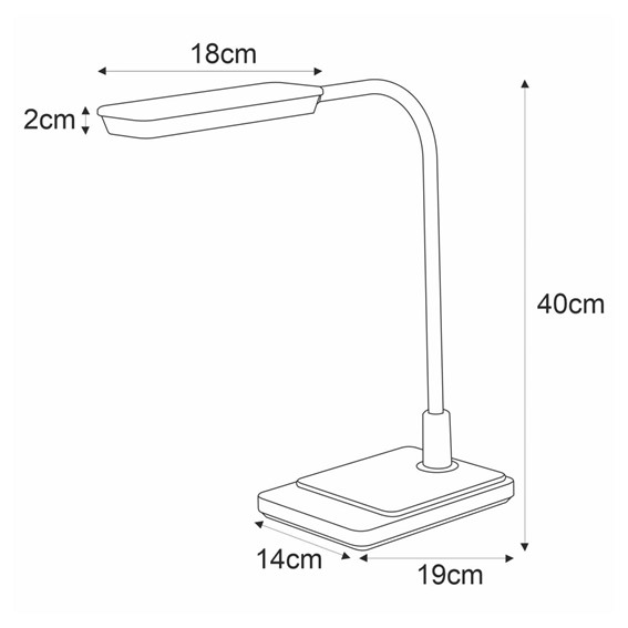 Lampa Biurkowa IKA K-BL1027 Czarny