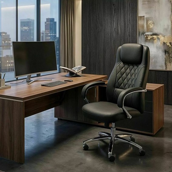 Fotel Obrotowy Q-07 Czarny