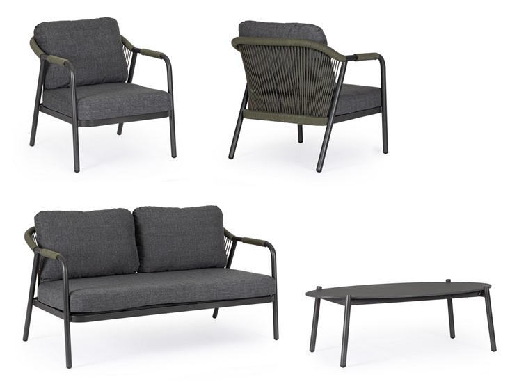 Zestaw Ogrodowych MIRAVET Antracyt/Zielony