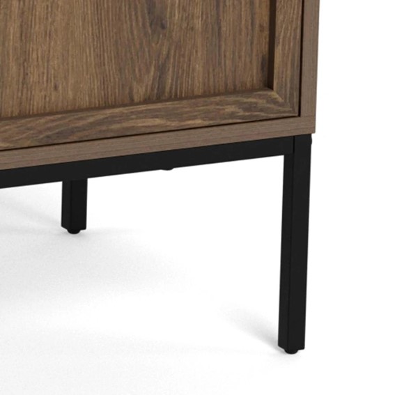 Komoda PALMDALE 158 cm Dąb Dymiony/Czarny