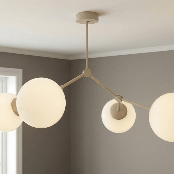 Lampa Sufitowa SPACE 4 Beżowy/Opal