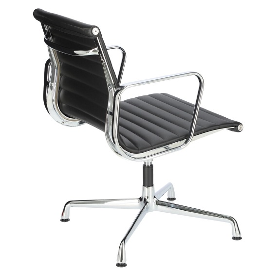 Fotel Konferencyjny CH1081T 57x58x75 Czarna Skóra/Chrom
