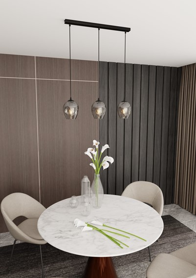 Lampa Wisząca ISTAR 3 Czarny/Grafitowy