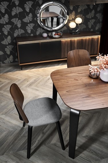 Stół PEDRO 160x90 Czarny/Orzech