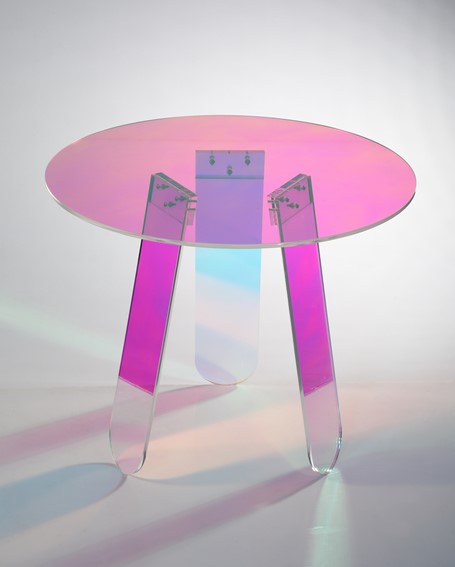 Stolik MODIG M75-60 fi60 Wielokolorowy/Transparentny