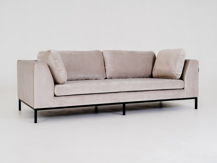 Sofa 3 os. Ambient 230x98x67 Kokos/Czarny