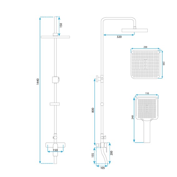 Zestaw Natryskowy ARGUS Chrom