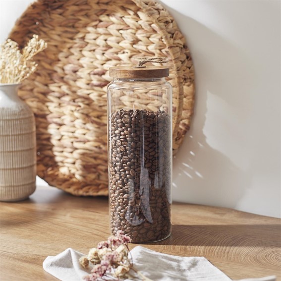 Słoik Szklany z Pokrywką z Akacji 27,5cm