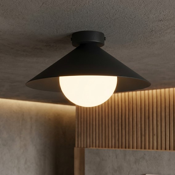 Lampa Sufitowa MONO 1S Czarny/Opal