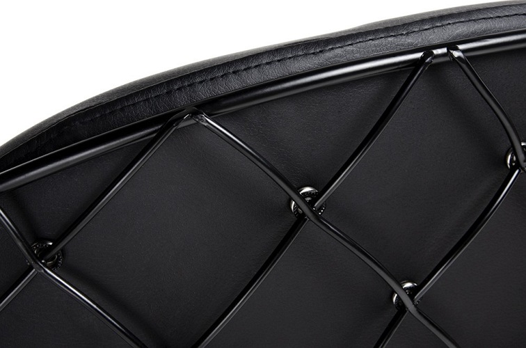 Krzesło DEMON Czarne Ekoskóra