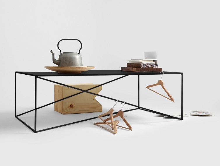 Stół Kawowy Memo Metal 140x80 Czarny