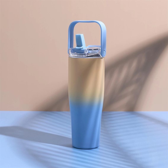 Kubek Termiczny NEW YORK 900 ml Niebieski/Żółty