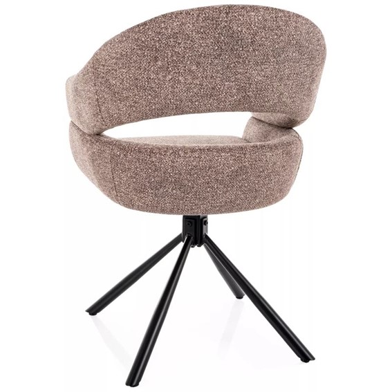 Krzesło BORGO LEO Ciemny Beż/Czarny Mat