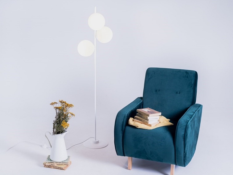 Lampa Podłogowa Bobler 35x40x155 Biały