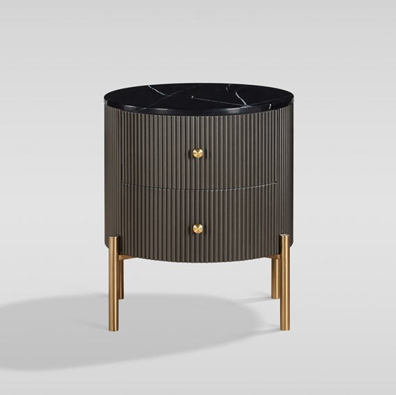 Szafka Nocna STILIG ST381A Brązowy/Złoty