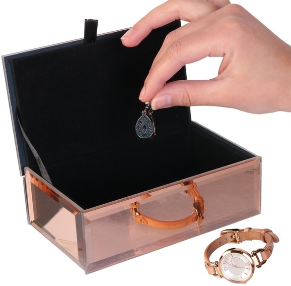 Szkatułka na Biżuterię Golden Rose Lustrzana