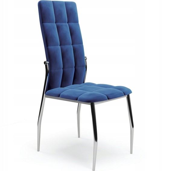 Krzesło K416 Velvet Chrom/Granatowy