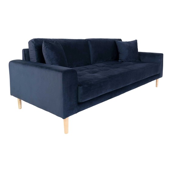 Sofa Trzyosobowa LIDO Granatowy/Naturalny