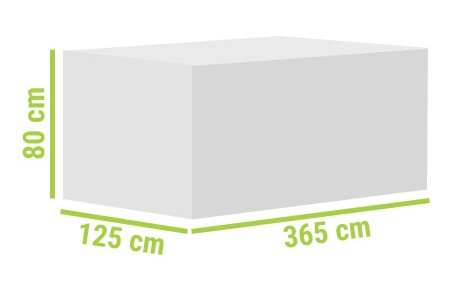 Pokrowiec na Meble Ogrodowe 365x125x80 Zielony