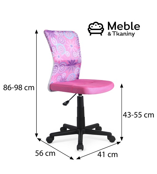 Fotel Młodzieżowy DINGO Różowy