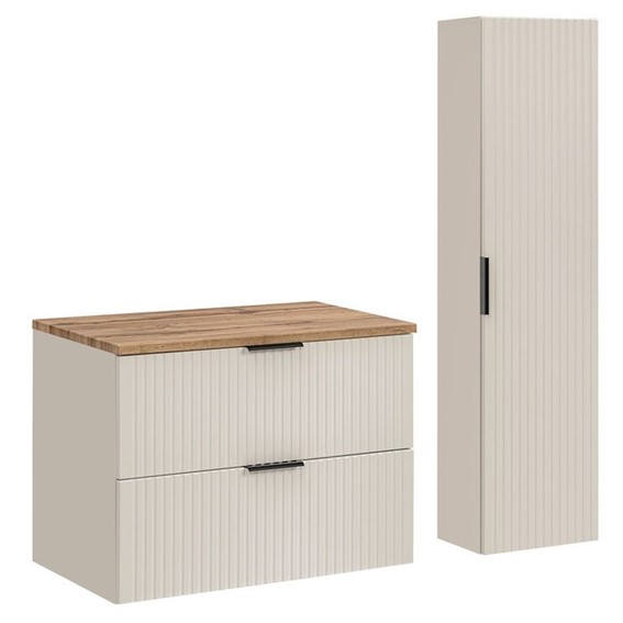 Zestaw Meblowy 80cm Kaszmirowy Mat/Dąb Wotan