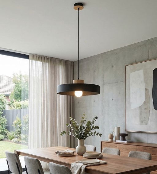 Lampa Wisząca KIVI 1L Czarny