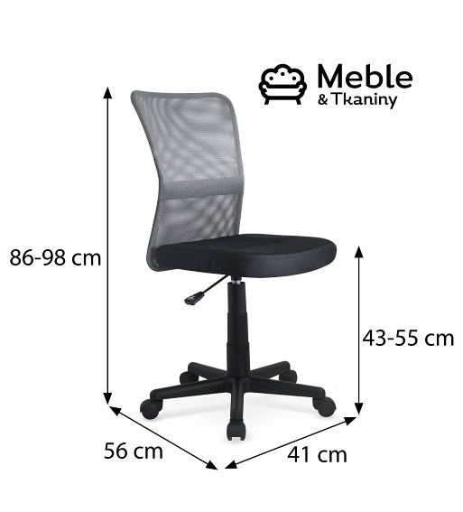 Fotel Młodzieżowy DINGO Popiel/Czarny