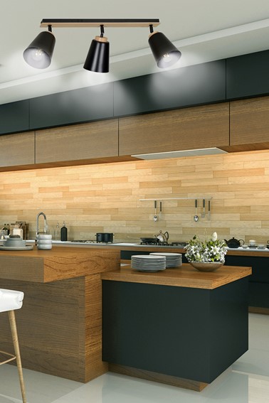 Lampa Sufitowa ATLAS 3 Czarny