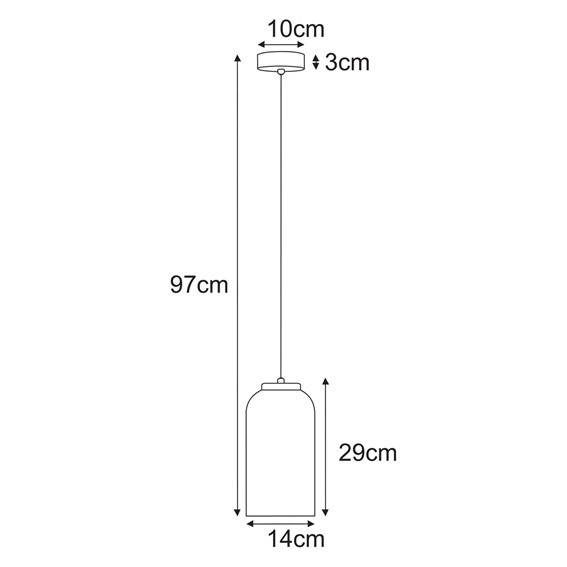 Lampa Wisząca CAPRI K-5621 Bursztynowy/Czarny