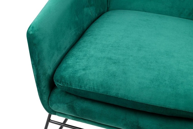 Fotel EMMA Velvet Ciemny Zielony