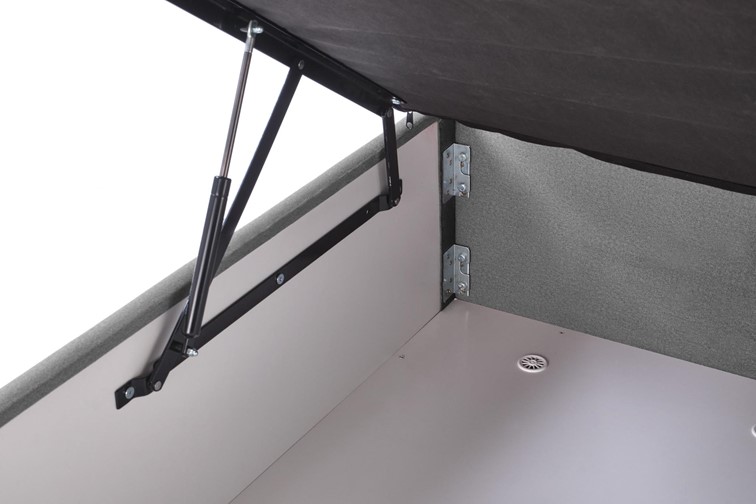 Łóżko Kontynentalne Tapicerowane ASENTO 160x200 Popiel