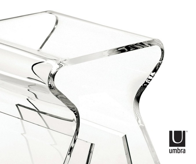 UMBRA stołek MAGINO przezroczysty