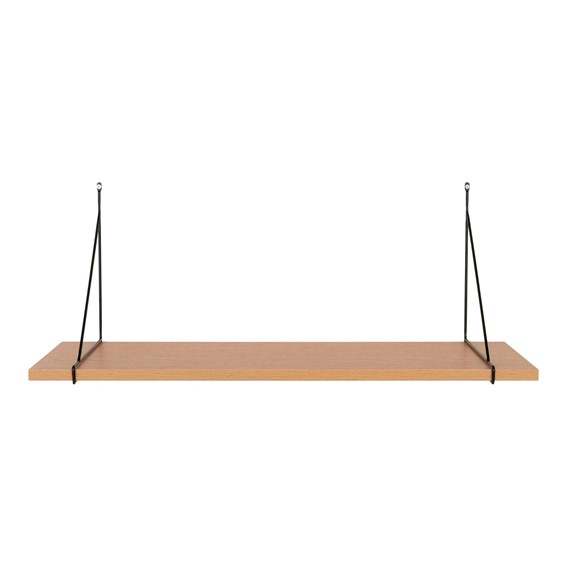 Półka CHIBA 80 cm Naturalny/Czarny