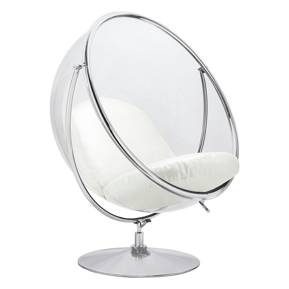 Fotel BUBBLE STAND 2 Poduszka Biała Ekoskóra