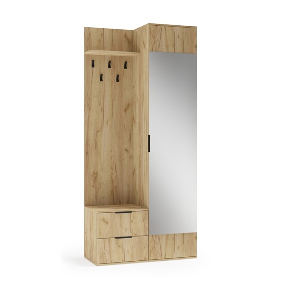 Zestaw Mebli do Przedpokoju CORAL Dąb Złoty