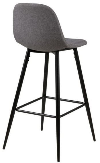 Stołek Barowy WILMA Szary Jasny/Czarny