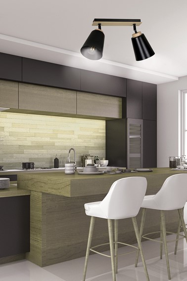 Lampa Sufitowa ATLAS 2 Czarny