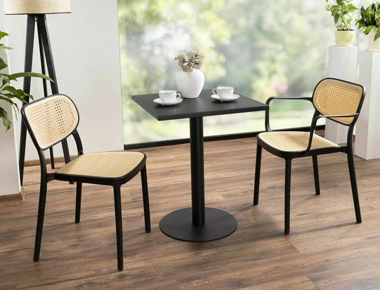 Krzesło BALI Rattan/Czarny