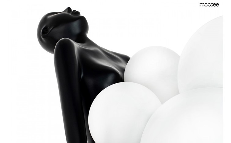 Lampa Podłogowa HUMAN Czarny/Biały