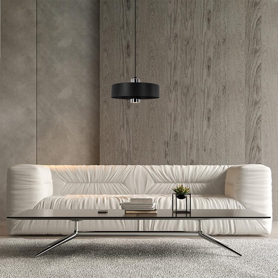 Lampa Wisząca Katia 1B 30x90 Czarny