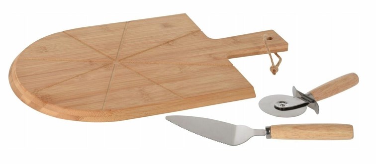 Zestaw Do Krojenia Pizzy z Bambusa